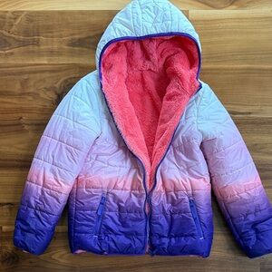 Eddie Bauer Kids Ombre Puffer Jacket - Purple and Pink